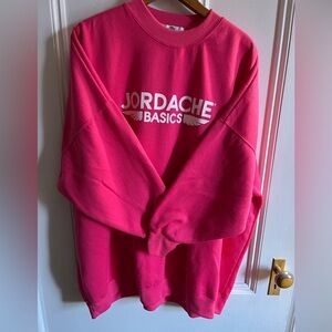 Vintage Jordache Hot Pink Oversized Crewneck OneSizeFits Most